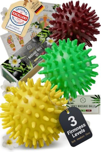 HELDSON Spiky Massage Ball Set 3 Pcs – Foot Massage Balls Soft to Hard by Unknown