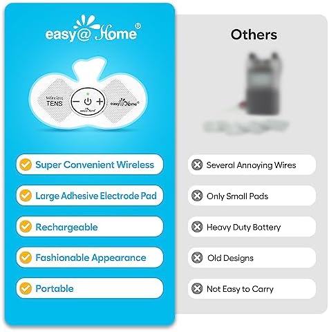 Easy@Home Rechargeable Wireless TENS Unit - EMS Muscle Stimulator - Image 6