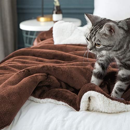 LBRO2M Sherpa Fleece Bed Blanket Super Soft Plush Warm Throw Twin 65"X90" - Image 5