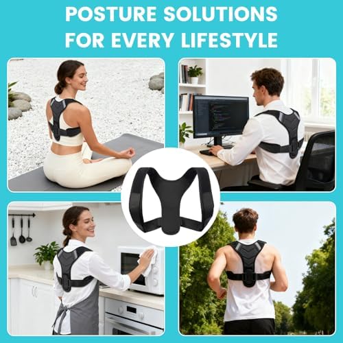 Posture Corrector for Men & Women, Adjustable Back Brace & Straightener for Office, Home & Daily Use, Relieve Back Pain, Prevent Hunching & Slouching, Comfortable & Breathable, L - Image 6