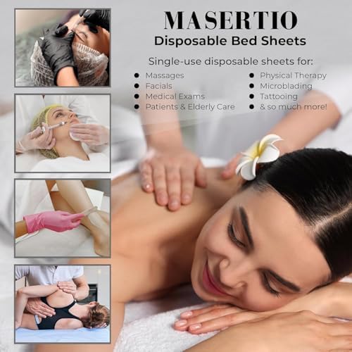 Disposable Massage Bed Cover - Non-woven Disposable Material - Ideal for Spa, Massage Table, Tattoo, Waxing Table - No Crinkle Table Sheets - 31.5 x 71 Inches (30 Sheets Per Roll) - Image 3