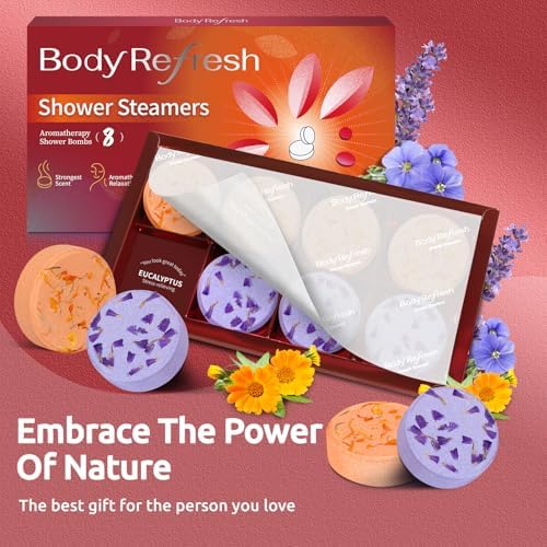 Shower Steamers Aromatherapy - 8 Pack Shower Bombs with Natural Essential Oils, Birthday Gifts for Women Self Care Relaxation Home SPA Stress Relief Eucalyptus for Shower, Gifts for Women Her Mom - Image 3
