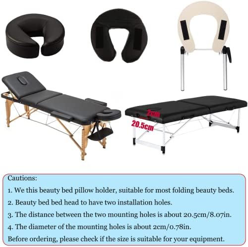 Massage Headrest - Aluminum Adjustable U-Shaped Pillow for Bed & Face Cradle - Beauty Spa Equipment - Image 4