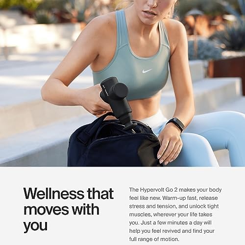 Hyperice Hypervolt Go 2 Handheld Percussion Massage Gun Deep Muscle Tissue - Image 3