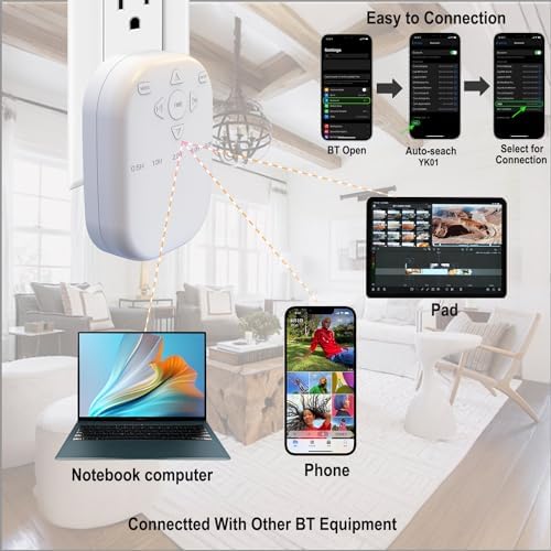 White Noise Machine, Wireless Connect with 36 Relaxing Sounds Including Nature and White Noise, Small Speaker for Home, Office, Hotel, Toilet, Portable Travel - Image 4