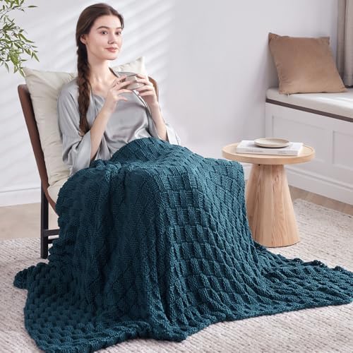 Knitted Weighted Blanket for Adult, No Beads Heavy Blanket 36"x48" 3lbs - Image 7