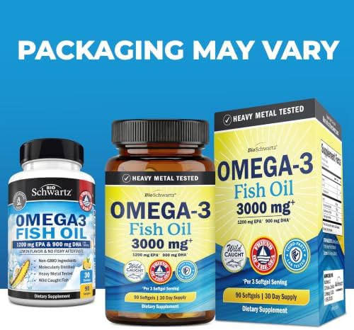 Triple Strength Omega 3 Fish Oil 3000mg for Women and Men, 90 Softgels - Image 6