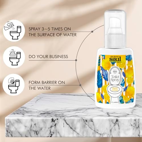 THE GOOD SOUL PROJECT Toilet Spray for Poop, Fresh Citrus, Bathroom Spray Odor Eliminator, 2Fl Oz 2 Pack - Image 2