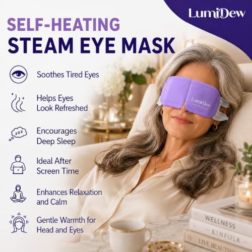 Steam Eye Mask, Self Heating Heated Eye Mask for Sleep, Warm Compress for Eyes, Moist Heat for Dry Eye Relief, Stye Eye Treatment, Spa, Travel Essentials, Unscented 16 Pack - Image 2