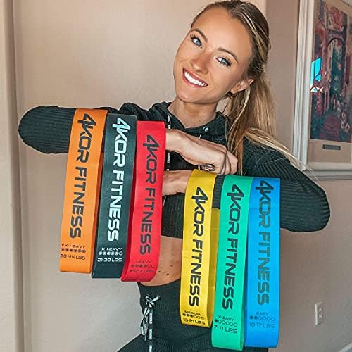 4KOR Fitness Resistance Loop Band Set, Perfect for Crossfit, Yoga, Physical Therapy, and Booty Building - Image 3