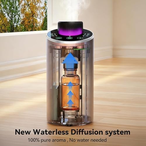 Waterless Essential Oil Diffuser Aromatherapy Scent Diffusers for Home Large Room, Bedroom, Car, Office, Desk, Battery Operated Mini Portable Air Freshener, 3 Countdown Timers & 3 Mist Levels - Image 4