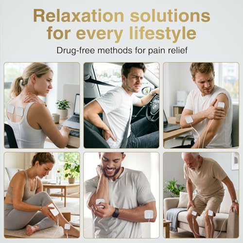 NURSAL 60 Modes TENS Unit Muscle Stimulator for Pain Relief Therapy, 3-in-1 Dual Channel EMS Muscle Stimulator for Back, Shoulder, Neck, Knee, Sciatica, Rechargeable TENS Machine with 12 TENS Pads - Image 3