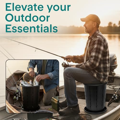 SereneLife Foldable Toilet Seat for Camping, Adjustable Height Portable Travel Potty with Lid, Carry Bag, Non-Slip Base, 331 lbs Capacity + 3-Pack Flushable Wipes, for Car, Hiking, Outdoor Use, Black - Image 2