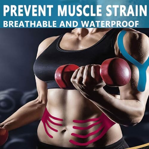 SOON GO Kinesiology Tape Pro 5 Rolls, 2 Inch High Elasticity Sports Tape Therapeutic Pain Relief–Physio Tape for Muscle Recovery & Joint Support, Waterproof & Hypoallergenic & Breathable–Red - Image 5