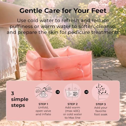 STARSKIN Inflatable Pedicure Bath, Compact & Portable, Spa-worthy pedicure experience, prepare feet for polish, exfoliation or moisturizing treatments, Fab Feet Fast, 1 Bath - Image 5