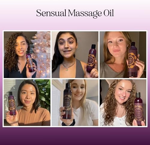 Aromatherapy Sensual Massage Oil for Couples - Relaxing Lavender Massaging Oil for Massage Therapy with Vitamin E Jojoba & Sweet Almond - Naturally Scented Vegan Non GMO & Gluten Free (8 Fl Oz) - Image 2