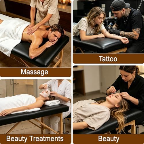2 Pack Waterproof Massage Table Cover Stretch PU Leather Massage Bed Fitted Cover with Elastic Band 72 * 27.5 * 7 Inch Reusable Protection Sheets for Spa Lash Tattoo Beds - Image 7