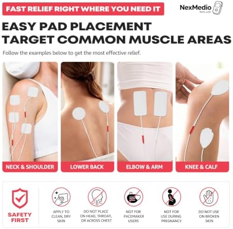 TENS Unit EMS Muscle Stimulator for Pain Relief, 4-Channel 4-in-1 Pulse Massager, 60 Modes, 30 Intensity Levels, Color LCD, Type-C Rechargeable, 10 Pads for Back Neck Shoulder Sciatica - Image 5