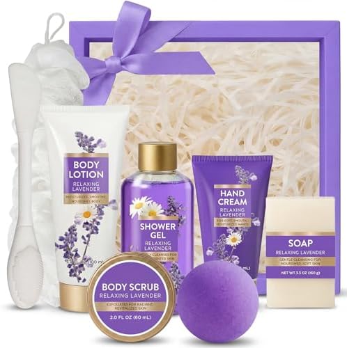 Spa Luxetique Gifts for Women Relaxing Lavender Gift for Womens 8pcs Spa Gift for Women Bath and Body Works Gift Set Birthday Gift for Womens Mom Grandma Wife by SPALUXETIQUEWORLD