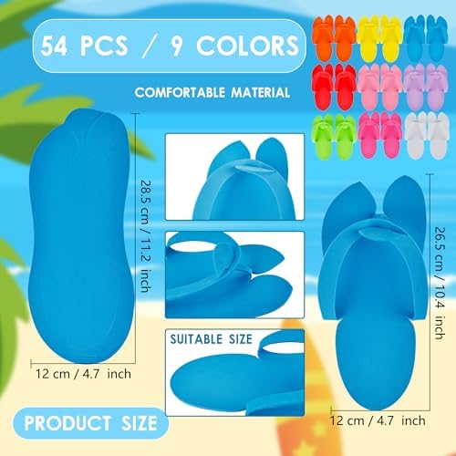54 Pairs Disposable Pedicure Slippers Foam Disposable Flip Flops Anti Slip Multi Color Foldable Slippers Sandals for Guests Women Bath Nail Salon Spa - Image 4