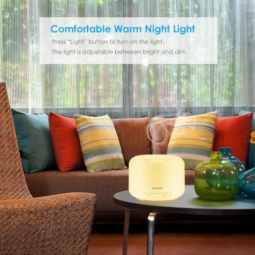 URPOWER 500mL Essential Oil Diffuser Humidifier for Home & Large Rooms - Image 7