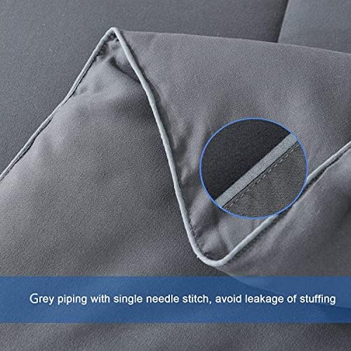 MAPLE DOWN Soft Oversized King Size Comforter Duvet Insert-Down Alternative Comforter Quilted with Corner Tabs-Lightweight Fluffy Breathable Machine Washable (Dark Gray, 110''x98'') - Image 4