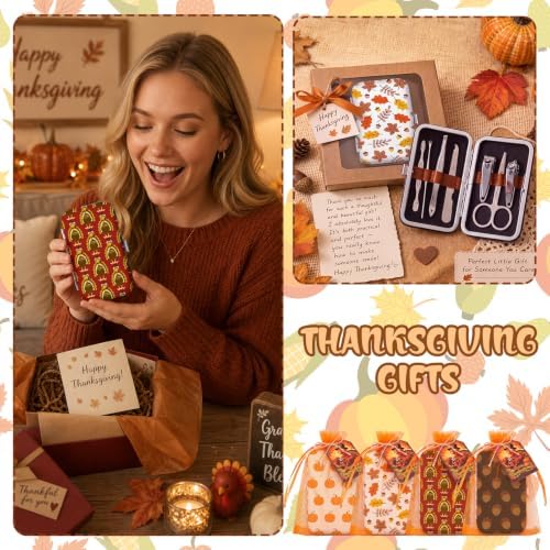 12 Set Thanksgiving Manicure Set Bulk Gifts with Bag Card - Image 5