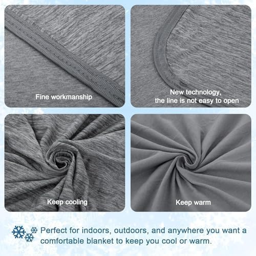 CHOSHOME Cooling Blanket for Hot Sleepers Lightweight Summer Cold Thin Blankets for Sleeping, Hot Flashes Night Sweats, Soft Blanket for Bed, Twin XL Size, Grey - Image 5