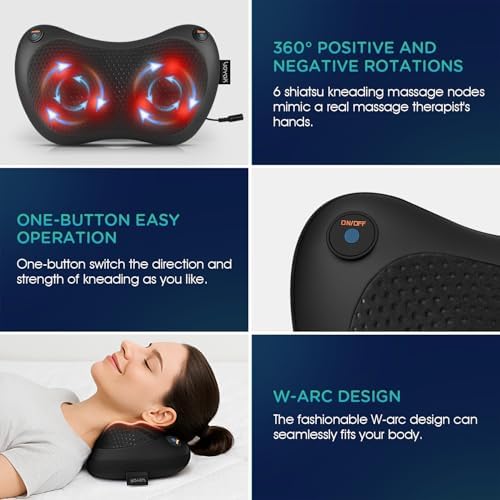 VOYOR-HEALTH Shiatsu Neck and Back Massager with Heat for Home, Car, Office - Image 5