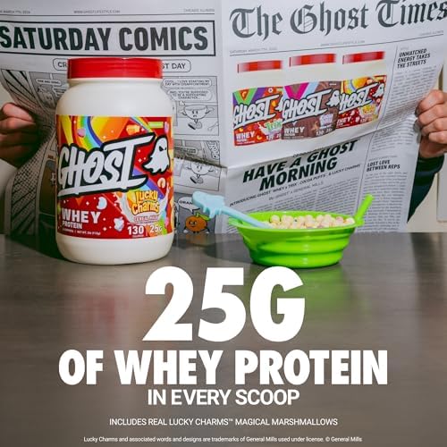 GHOST Whey Protein Powder, Lucky Charms Cereal Milk - 2LB, 25G of Protein - Image 3