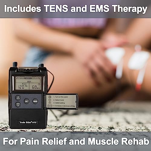 Roscoe Medical TENS Unit and EMS Muscle Stimulator, Twin Stim, OTC TENS Machine for Lower Back Pain Relief, Neck Pain, Clinical Strength Stim Machine - Image 6