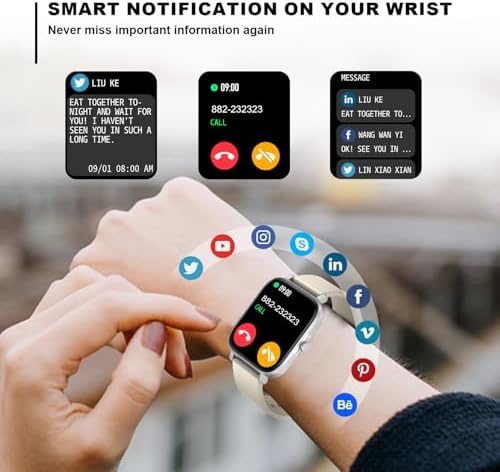 Choiknbo Smart Fitness Tracker Watch with Heart Rate Monitor, Activity Tracker with Pedometer, Sleep Monitor, Calories & Step Counter, Waterproof Smart Watch for Women Men Fitness Watch for Sports - Image 4