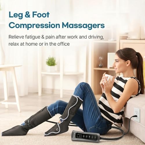 HuBDIC HubiCare Leg Air Massager for Circulation and Relaxation Foot and Calf Massage with Heat, Great for Circulation and Helpful for Relaxation and Swelling (Zipper Added) - Image 2