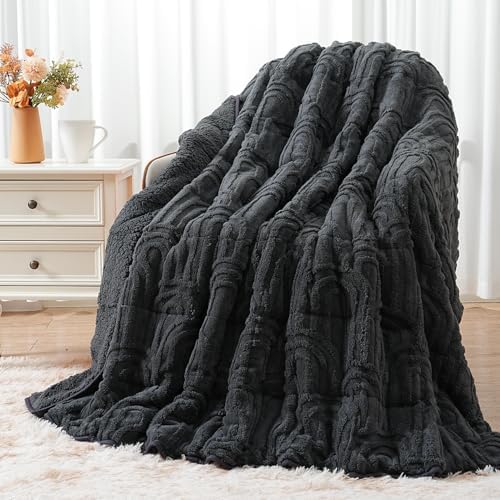 Wemore Soft Weighted Blanket for Adults 80" x 87" 20 lbs King Dark Grey by WemoreDirect