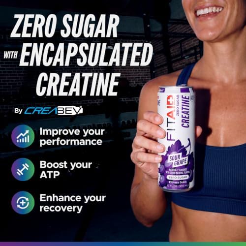 FITAID Creatine Recovery Drink, Electrolytes, Zero Sugar Variety, 12pk - Image 4