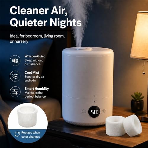 50-Pack Top Fill Humidifier Replacement Filters Compatible with Levoit Humidifier Models Classic160, Dual150, Dual200S, Classic300S, LV600S, OasisMist 450S, Superior 6000S - Image 7