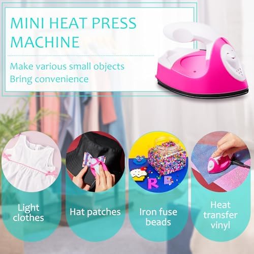 Honoson Mini Craft Iron with Charging Base Tiny,Pink - Image 5