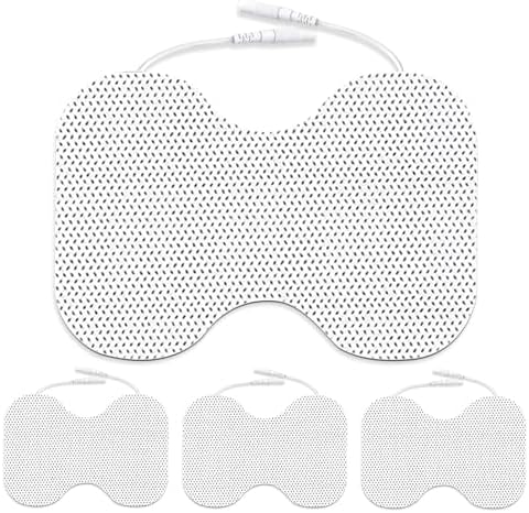 Tens Unit Electrode Pads Large 4x6" for Lower Back Shoulders Neck & Knees, Compatible with 7000 & AUVON TENS, FDA 510(k) Cleared TENS Unit Pads, Non-Irritating, 2mm Pin Connector- 4 Pcs by GROZAVPAIN-FREELIFE