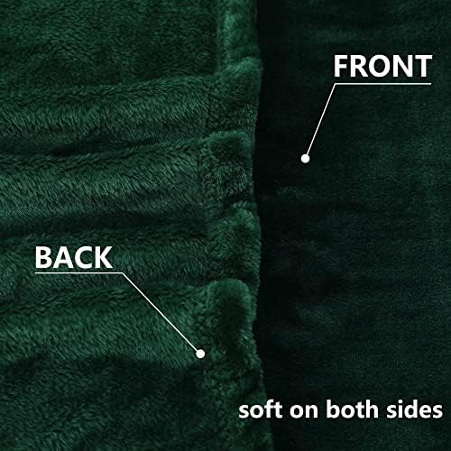 NANPIPER Fleece Blankets Super Soft Flannel King Size Blanket for Bed Luxury Cozy Microfiber Plush Fuzzy Blanket,Olive Green - Image 3