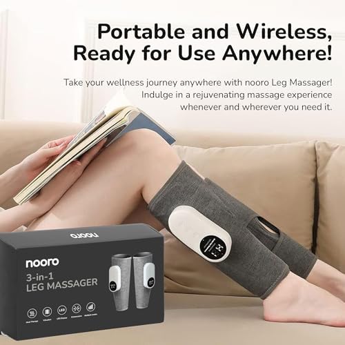 nooro 3-in-1 Leg Massager - Advanced System - Support for Legs and Feet Discomfort, Helps with Muscle Stiffness, Stimulates Natural Calf Wellness - Image 6