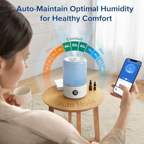 Levoit 3L Dual 200S Smart Humidifiers for Bedroom, Top Fill, Quiet, Blue - Image 2