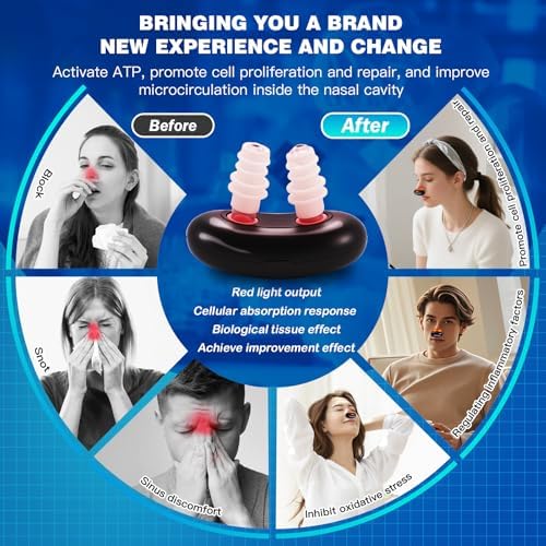 Red Light Therapy for Nose - LED Nasal Device for Sinus Relief & Dry Nose Comfort, USB Rechargeable Light Therapy for Nasal Support, Portable Design for Home, Office, and Travel Use - Image 4