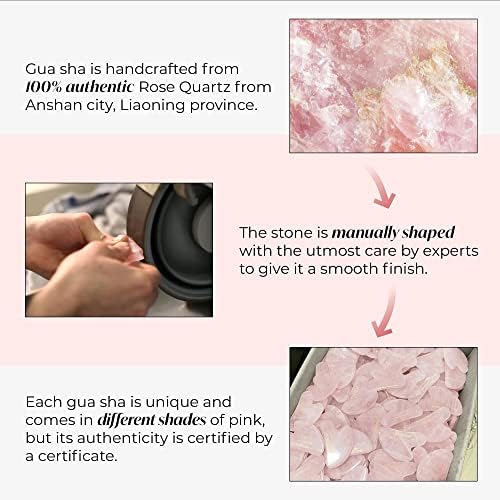 PLANTIFIQUE Rose Quartz Gua Sha Tool – Anti-Aging Face Massager & Jawline Shaper for Skincare Routine – Facial Massage & Skin Care Gift - Image 5