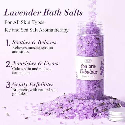 Spa Gifts for Women 7 Pcs Home Spa Kit Lavender Bath Set,Spa Gift Baskets Self Care Gifts Spa Gifts for Women Birthday,Mothers Day Basket Easter Christmas Bath Set - Image 4