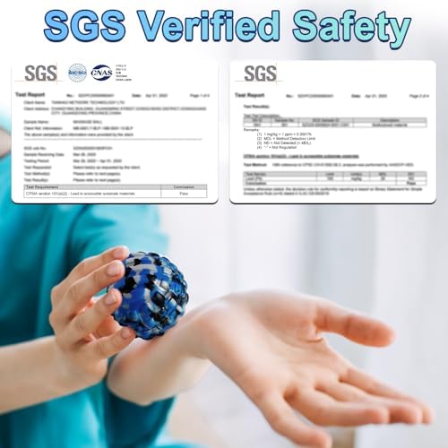 Deep Tissue Massage Ball for Exercise & Recovery - SGS Certification - Targets Back, Shoulder, Legs&Feet - Relieves Muscle Knots, Joint Pain&Tightness, Pressure Point Therapy- Myofascial Release Ball - Image 3