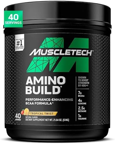MuscleTech BCAA Amino Acids + Electrolyte Powder, Tropical Twist by MuscleTech