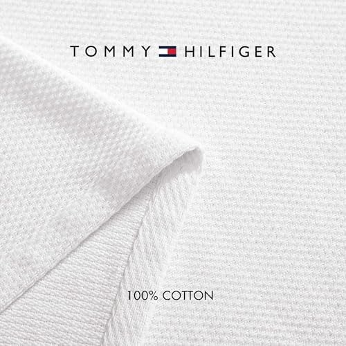 Tommy Hilfiger - Twin Cotton Blanket, Textured Pique Weave Bedding, Medium Weight Soft Blanket, Anti-Pilling & Fade Resistant, Ideal for Layering, Oeko-TEX Certified (White) - Image 5