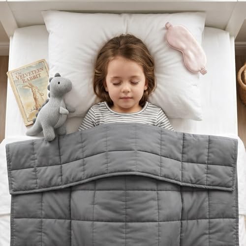 Machine Washable Weighted Blanket for Adults - Heavy Blankets for All-Season Sleeping, Cooling Soft & Breathable with Premium Glass Beads (41” x 60”｜5lbs) by SmartQueen