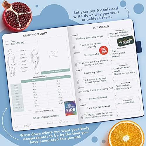 Clever Fox Wellness Planner & Food Journal for Weight Loss, A5 Mystic Blue - Image 3