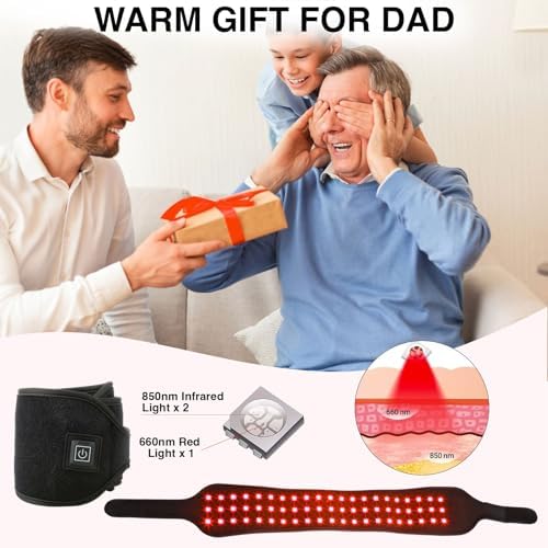 Red Light Therapy Belt for Body, 37'' Cordless Red Infrared Light Wrap for Neck Chin Knee Ankle Hand Pain Relief, 660nm & 850nm with Pulse & Heating Modes - Image 6